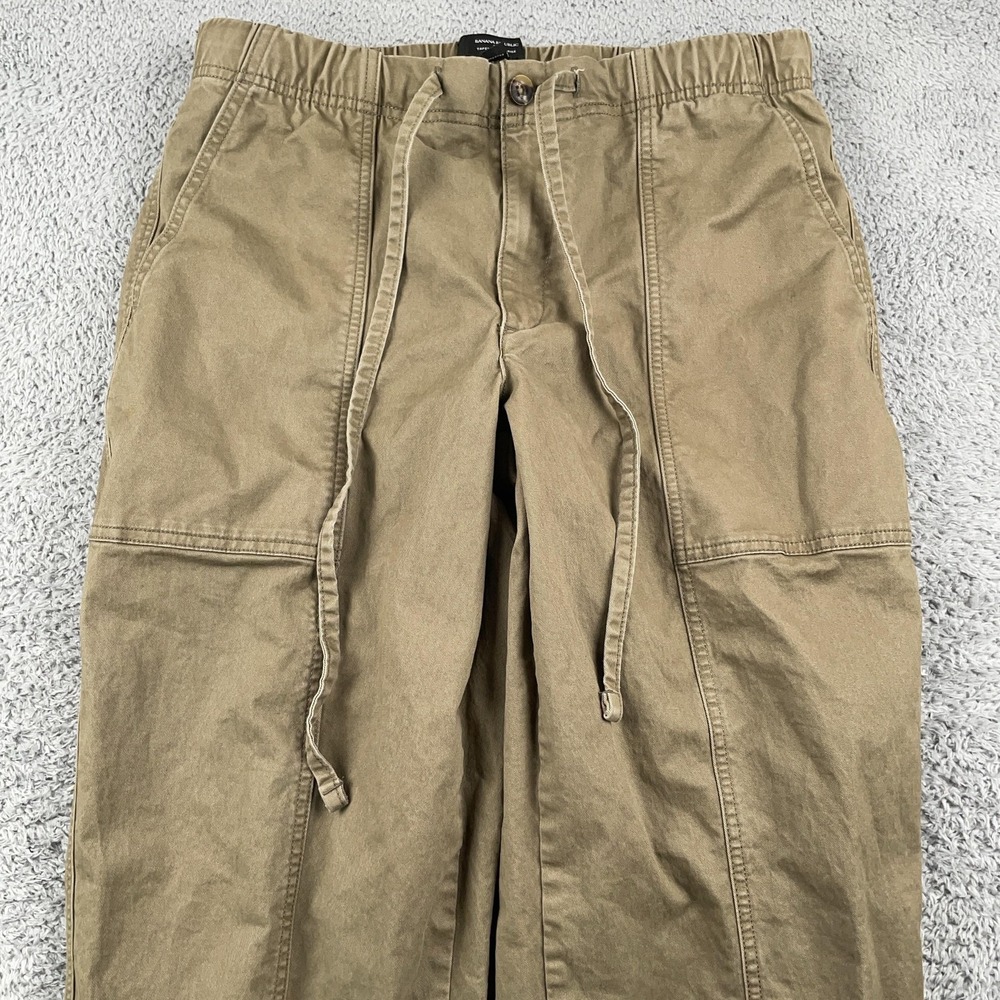 Banana Republic Pants Womens Medium Green Tapered Mid-Rise Ankle Drawstring
